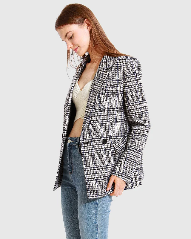 Low Prices warm trench coatPiccadilly Wool Blend Plaid Blazer - Grey