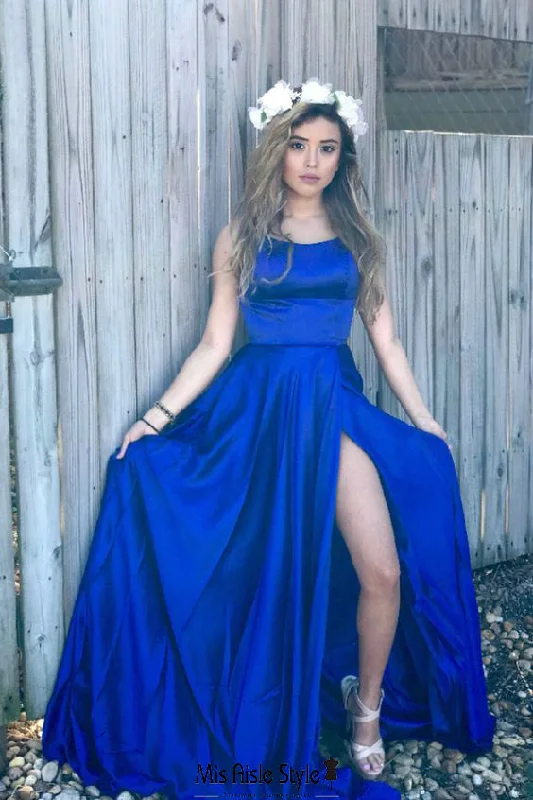 Epic Deals casual knit dresscasual knit dressSexy Slit Royal Blue Prom Dress