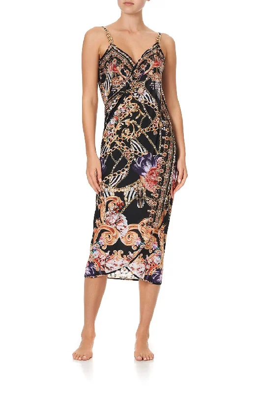 Final Sale SARONG WITH STRAPS AND CHAIN DETAIL A NIGHT IN THE 90S