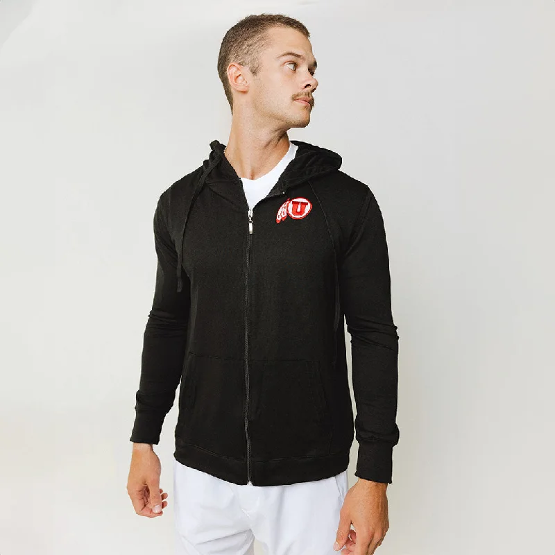 New Deals Utah Men's Campus Zip-Up, Black