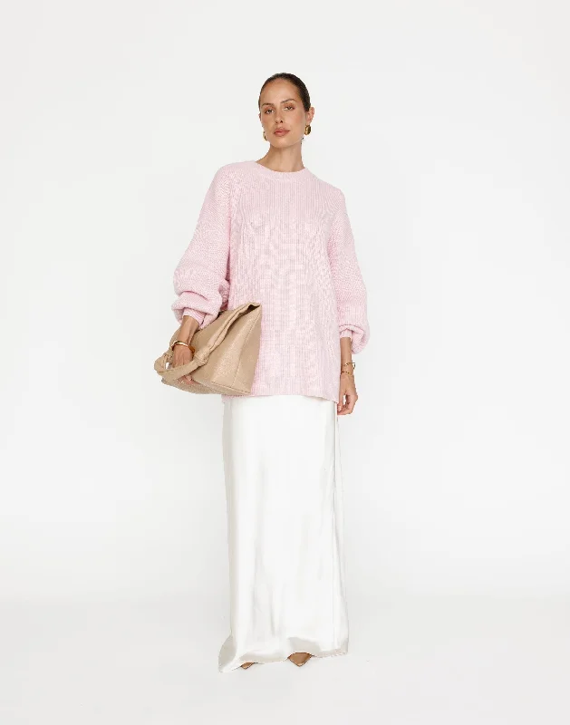 Don't Wait Cody Oversized Jumper (Baby Pink)