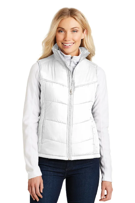 TIME-Limited Offer everyday winter coatPort Authority Womens Wind & Water Resistant Full Zip Puffy Vest - White TIME-Limited Offer everyday winter coatPort Authority Womens Wind & Water Resistant Full Zip Puffy Vest - White