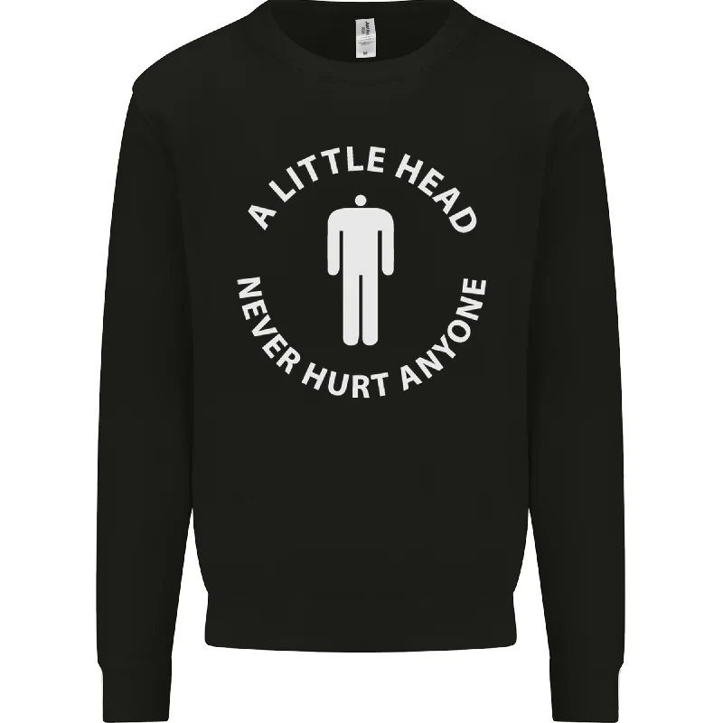 Quick Sale sleek gym hoodieA Little Head Funny Offensive Slogan Mens Sweatshirt Jumper
