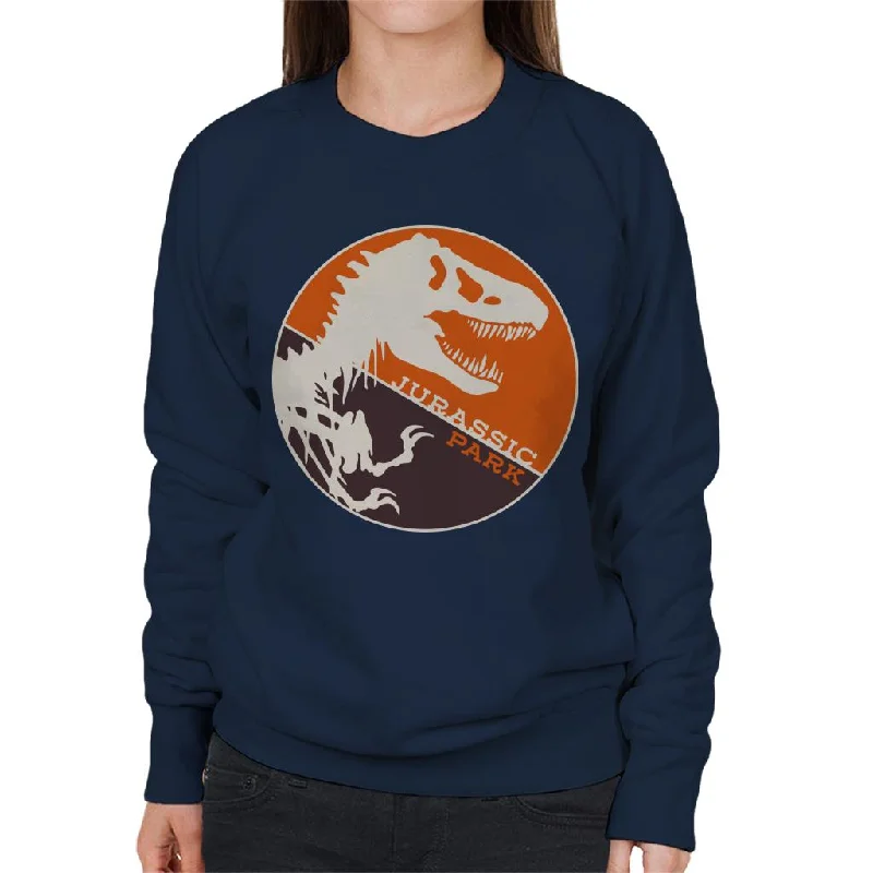 Act Now fashionable gym hoodieJurassic Park T Rex Orange Background Skeleton Silhouette Women's Sweatshirt Act Now fashionable gym hoodieJurassic Park T Rex Orange Background Skeleton Silhouette Women's Sweatshirt