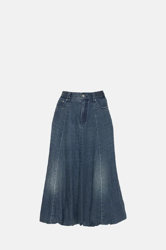 Clearance Event loose fit sports sweatshirtAmari Denim Bubble Skirt Blue