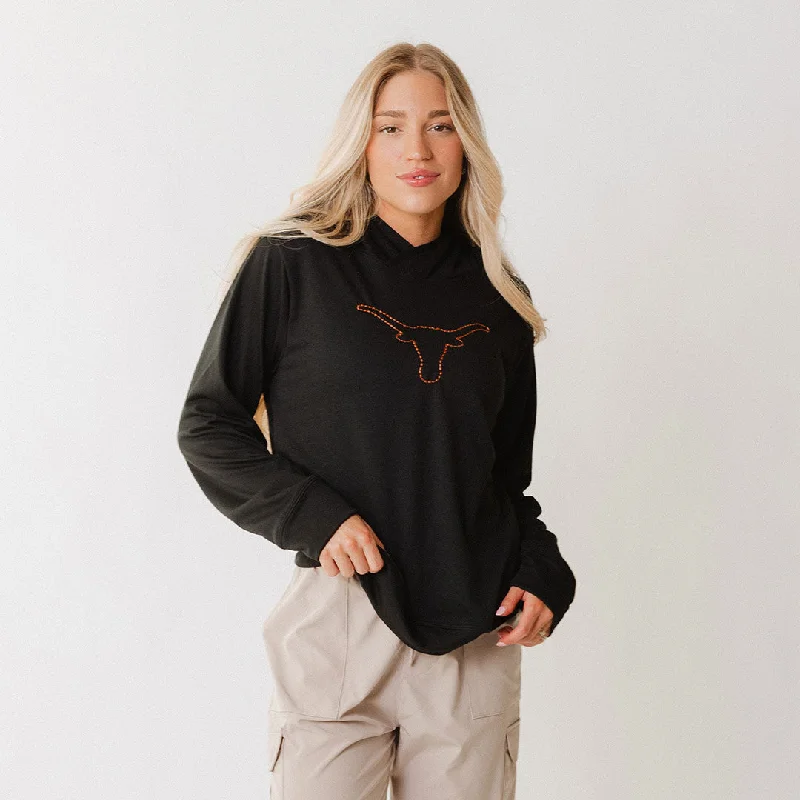 Time-Limited Offer Texas Embroidered City Pullover, Black