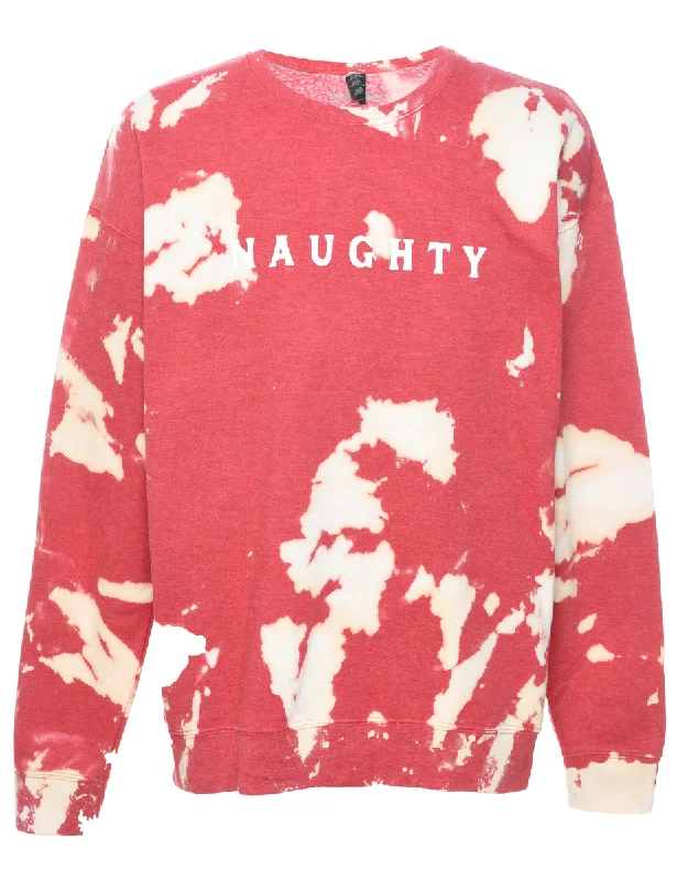 Limited Availability relaxed winter jacketNaughty Tie Dye Christmas Sweatshirt - L