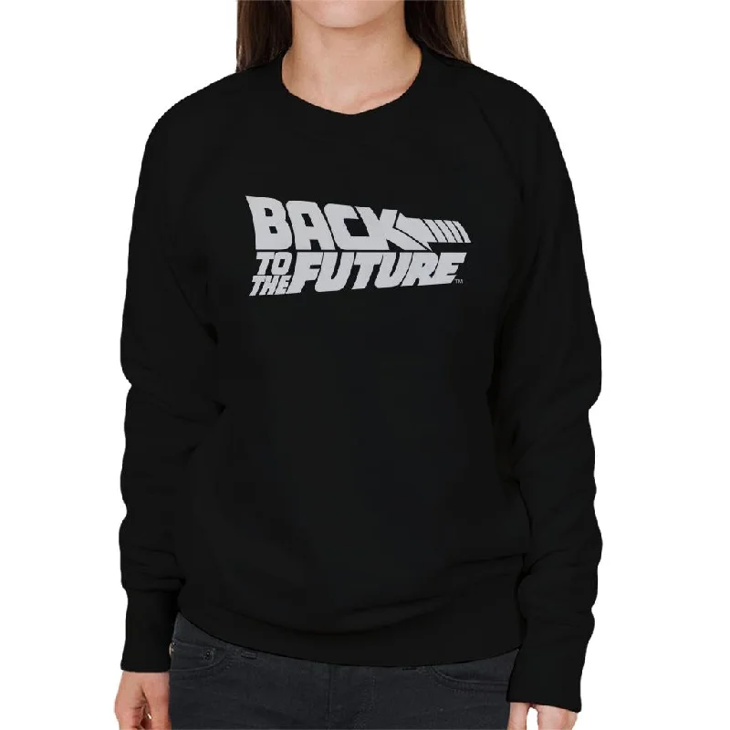 soft gym hoodieBack to the Future White Logo Women's Sweatshirt