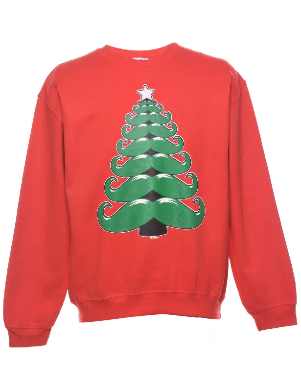 Steals and Deals sleek jacketChristmas Tree Design Sweatshirt - M