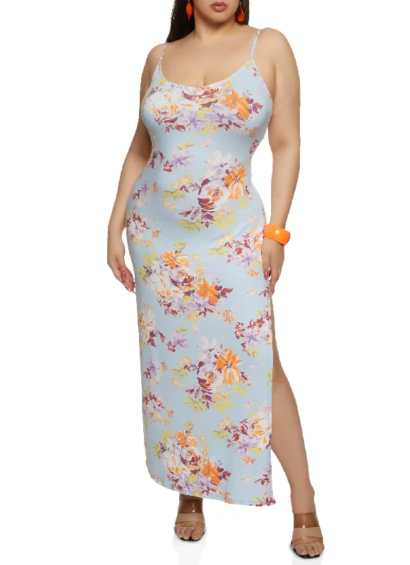 chic shift dressPlus Size Haute Monde Floral Cami Maxi Dress