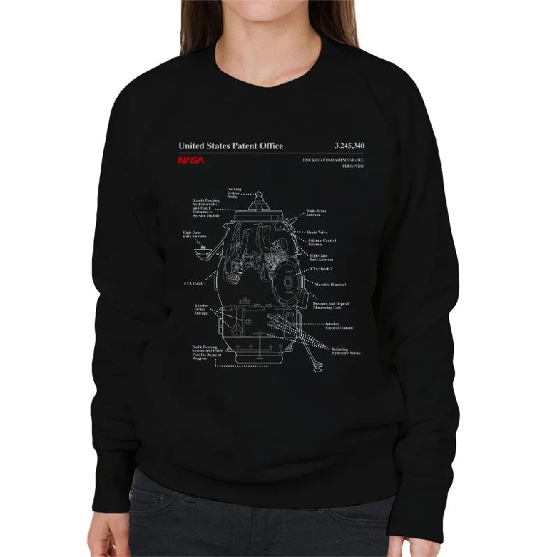 Members Only stylish training hoodieNASA Russian Docking Compartment Blueprint Women's Sweatshirt Members Only stylish training hoodieNASA Russian Docking Compartment Blueprint Women's Sweatshirt