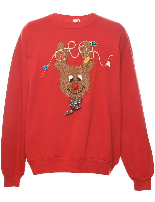 Must-Have Deals padded coatReindeer Christmas Sweatshirt - XL