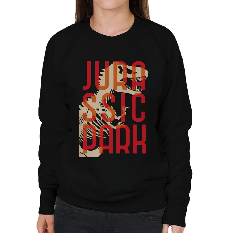 Seasonal Sale modern sports hoodieJurassic Park Oversized Red Text Women's Sweatshirt Seasonal Sale modern sports hoodieJurassic Park Oversized Red Text Women's Sweatshirt