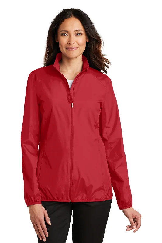 Value Deals comfortable outerwearPort Authority Womens Zephyr Wind & Water Resistant Full Zip Jacket - Rich Red - Closeout