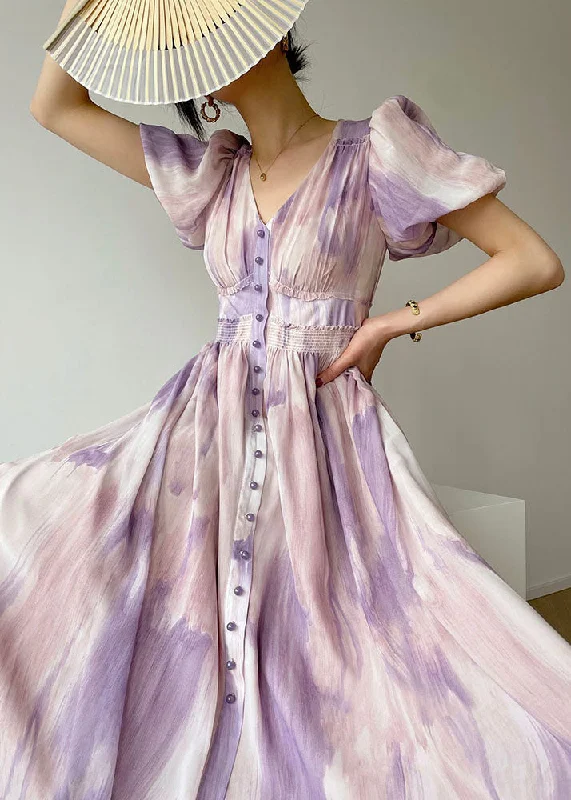 Price Drop Alert A-line dressA-line dressPurple Print Silk Holiday Cinch Dress V Neck Exra Large Hem Short Sleeve Price Drop Alert A-line dressA-line dressPurple Print Silk Holiday Cinch Dress V Neck Exra Large Hem Short Sleeve