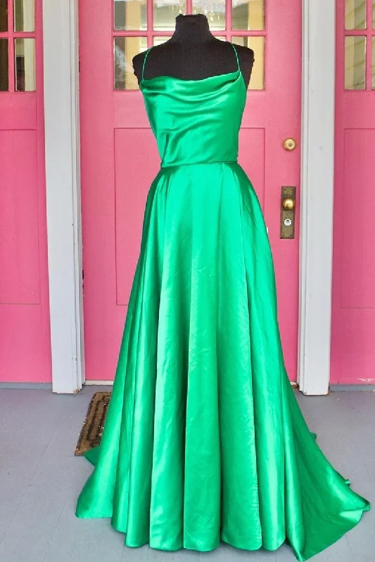 Deal Dash relaxed fit dressrelaxed fit dressSimple Square Neckline Green Prom Dress