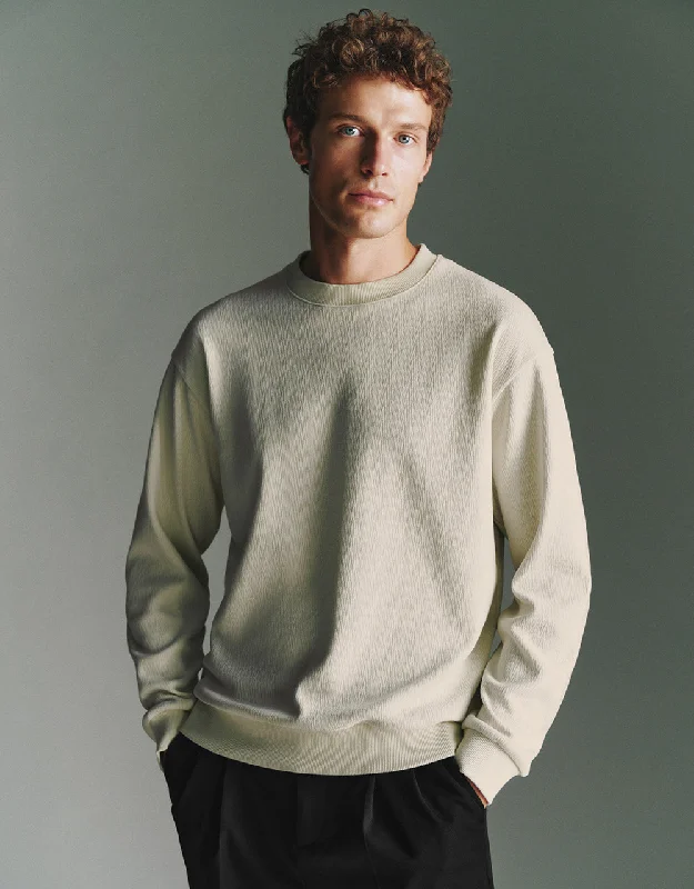 Deal Alert Crew Neck Straight Sweatshirt