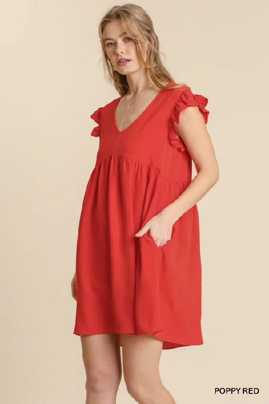 Special Price fitted cocktail dressfitted cocktail dress"Poppy red"