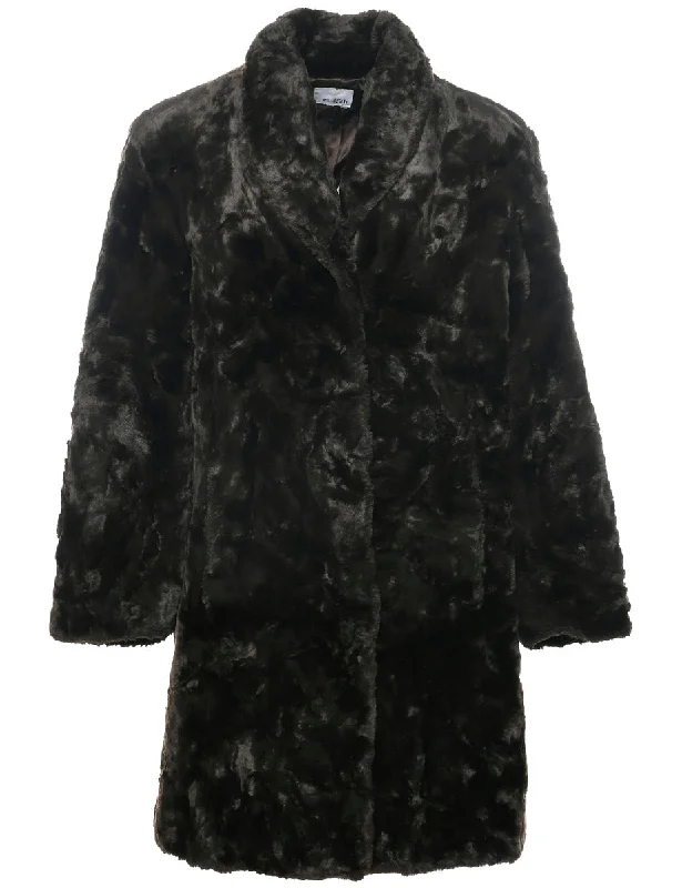 Price Drop cold weather coatDark Brown Faux Fur Coat - XL