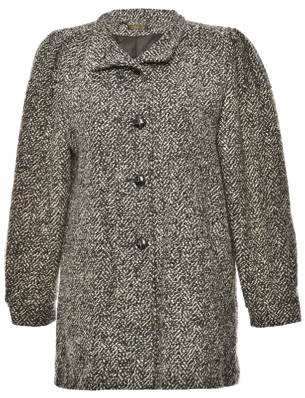 Today's Special everyday winter coatSingle Breasted Grey Classic Coat - L