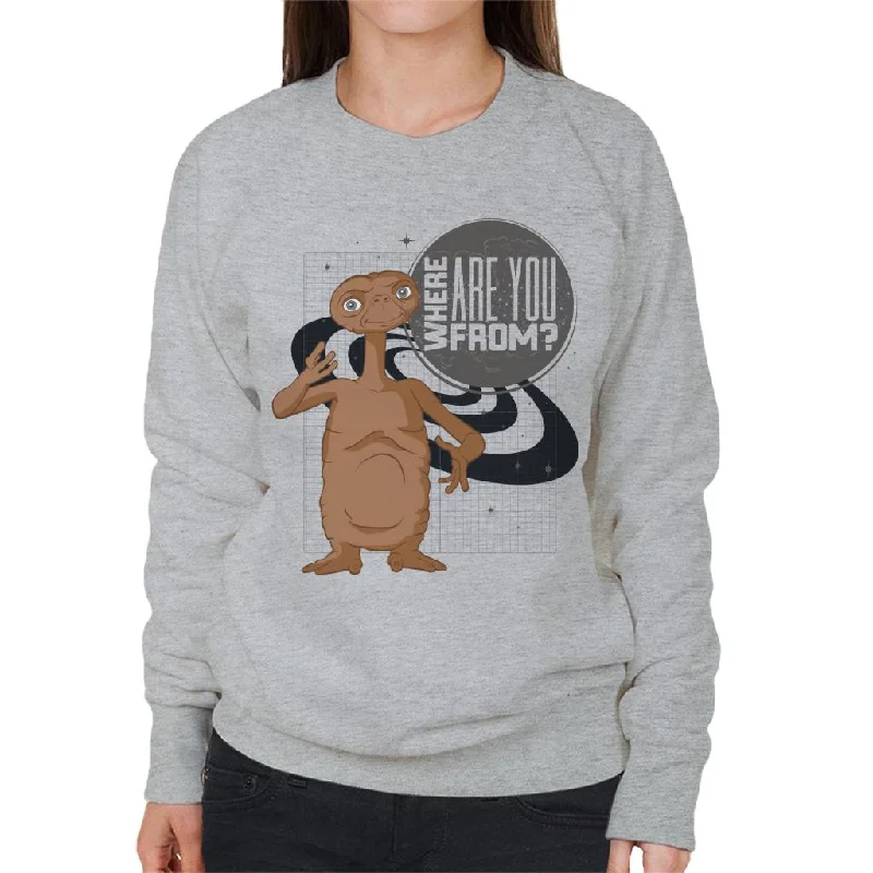 Price Cut casual workout hoodieE.T. Where Are You From Women's Sweatshirt