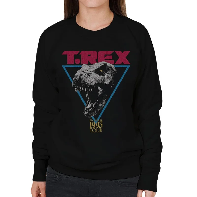Deal Frenzy oversized sports sweatshirtJurassic Park Isla Nublar Tour Tyrannosaurus Rex Women's Sweatshirt