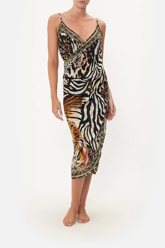 Inventory Reduction SARONG WITH STRAPS AND TRIM DETAIL WHATS NEW PUSSYCAT