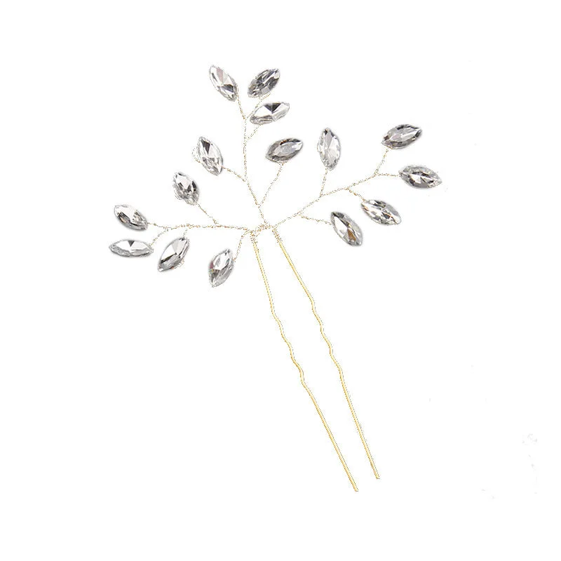 Sneak Peek Sale stylish party dressstylish party dressBridal headwear Handmade Crystal accessories Wedding Hairpin set of 2 613673904361
