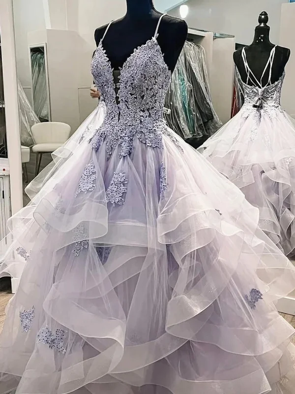 Epic Deals comfy dresscomfy dressOpen Back V Neck Fluffy Lilac Lace Long Prom Dresses, Lilac Lace Formal Dresses, Lilac Evening Dresses SP2929 Epic Deals comfy dresscomfy dressOpen Back V Neck Fluffy Lilac Lace Long Prom Dresses, Lilac Lace Formal Dresses, Lilac Evening Dresses SP2929