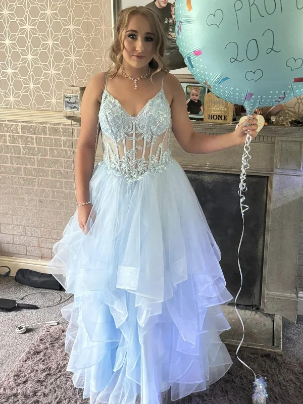 Amazing Deals comfy maxi dresscomfy maxi dressA Line V Neck Fluffy Light Blue Lace Long Prom Dresses, Light Blue Lace Formal Dresses, Lace Evening Dresses SP3060 Amazing Deals comfy maxi dresscomfy maxi dressA Line V Neck Fluffy Light Blue Lace Long Prom Dresses, Light Blue Lace Formal Dresses, Lace Evening Dresses SP3060