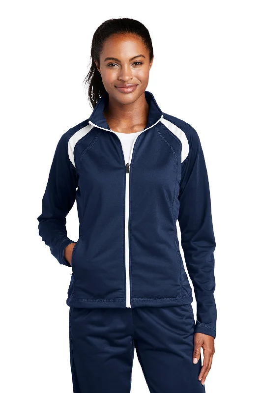 Today’s Special retro coatSport-Tek Womens Full Zip Track Jacket - True Navy Blue/White