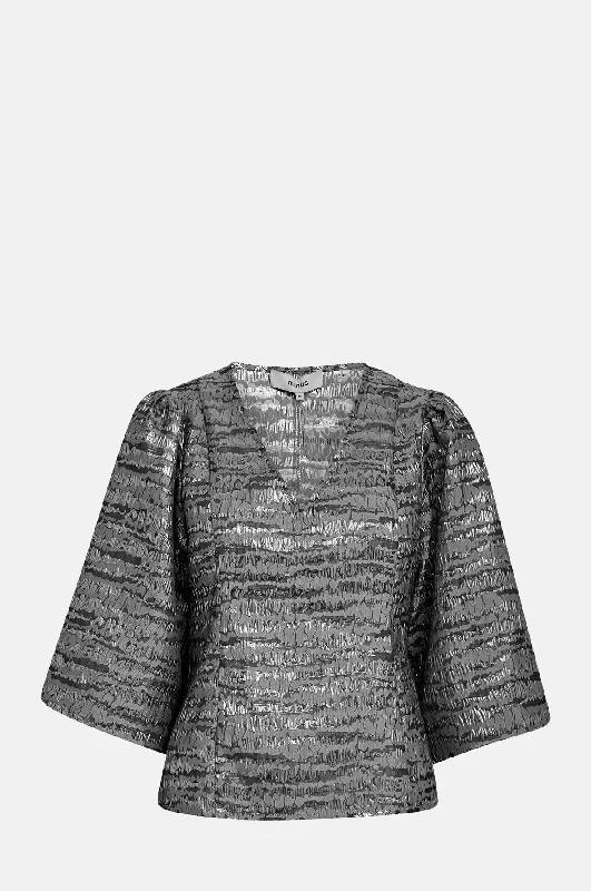 Price Reduction fitted workout sweatshirtMelbi V-Neck Blouse Gunmetal