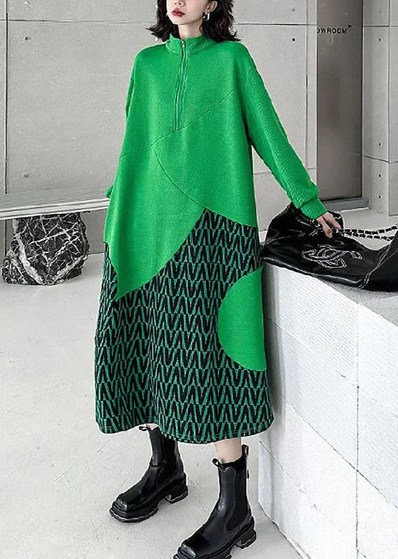 Bonus Savings spaghetti strap dressspaghetti strap dressFine Green Stand Collar Patchwork Print Cotton Sweatshirt Dress Spring Bonus Savings spaghetti strap dressspaghetti strap dressFine Green Stand Collar Patchwork Print Cotton Sweatshirt Dress Spring