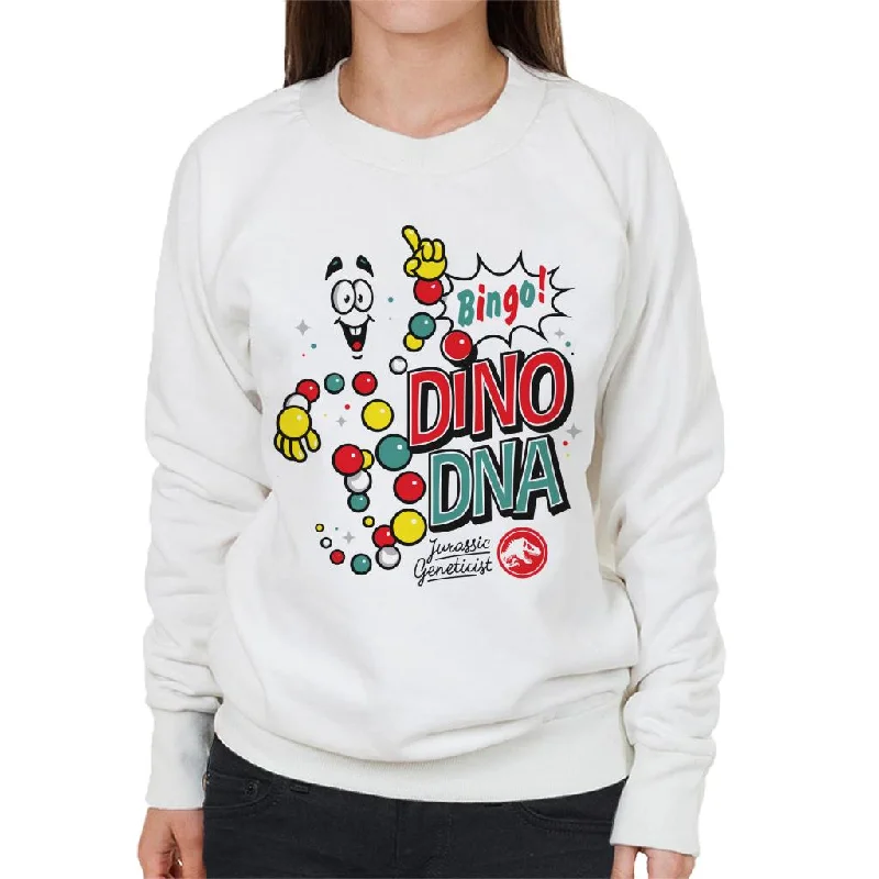 Discount Extravaganza eco-friendly fitness hoodieJurassic Park Bingo Dino DNA Women's Sweatshirt