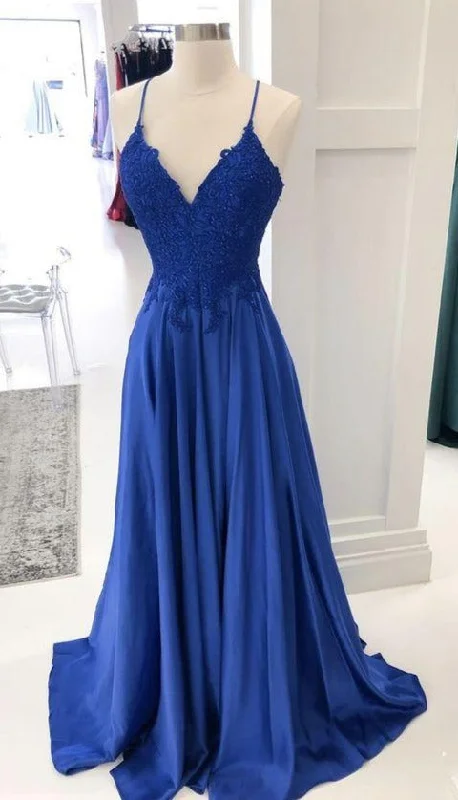 Daily Deals floral wrap dressfloral wrap dressSimple Spaghetti Straps Royal Blue Pageant Dress