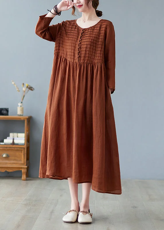 Price Reduction sleek dresssleek dressCoffee O-Neck Patchwork Button Long Dress Summer Price Reduction sleek dresssleek dressCoffee O-Neck Patchwork Button Long Dress Summer
