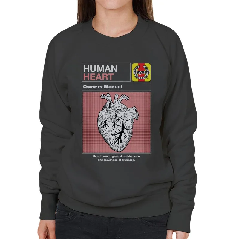 Members Only fashion gym hoodieHaynes Human Heart Owners Manual Women's Sweatshirt