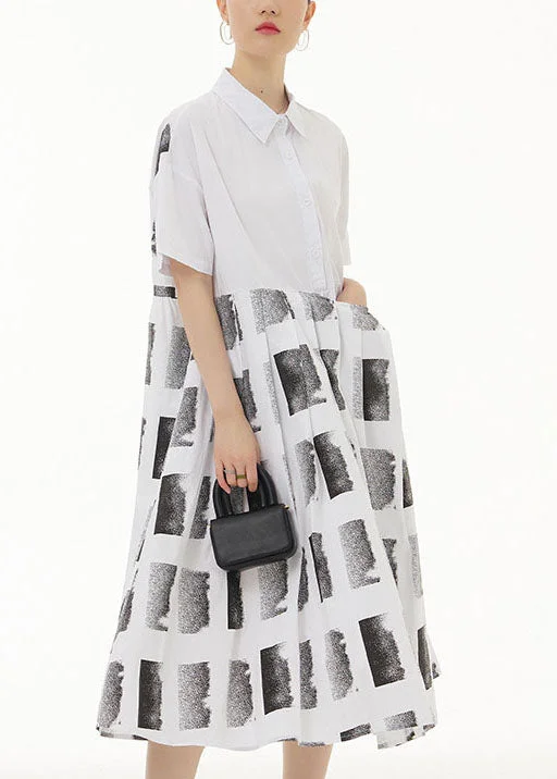 Daily Deals wrap dresswrap dressStyle White Peter Pan Collar Geometric Patchwork Cotton Dress Summer Daily Deals wrap dresswrap dressStyle White Peter Pan Collar Geometric Patchwork Cotton Dress Summer