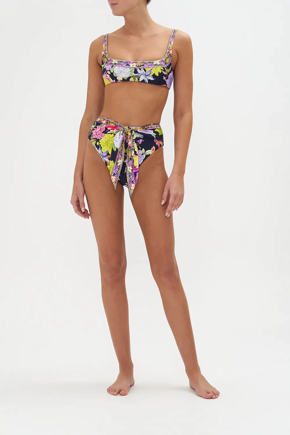Weekend Deal TIE FRONT HIGH WAIST PANT PEACE BE WITH YOU