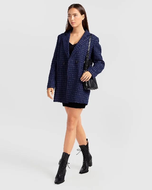 Extra Savings insulated coatCambridge Oversized Wool Blazer - Blue