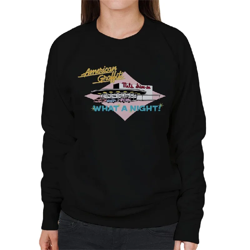 bold fitness hoodieAmerican Graffiti What A Night Women's Sweatshirt