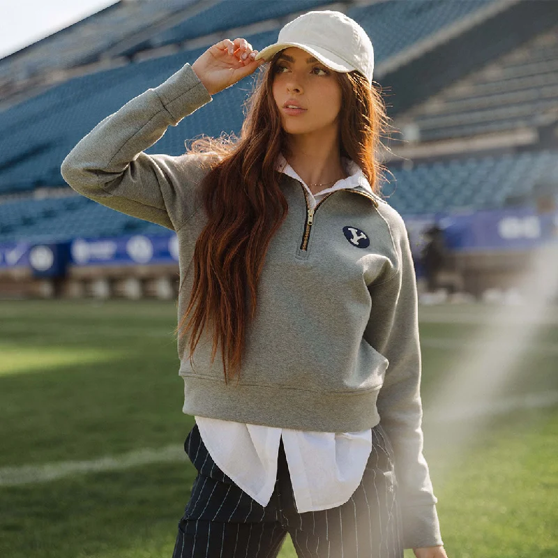 Final Clearance BYU Oxford Zip-Up, Heather Grey