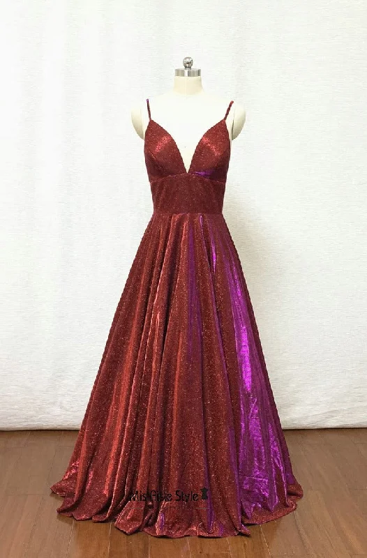 Limited Edition fitted bodycon dressfitted bodycon dressSimple Spaghetti Straps Sparkle Burgundy Prom Dress