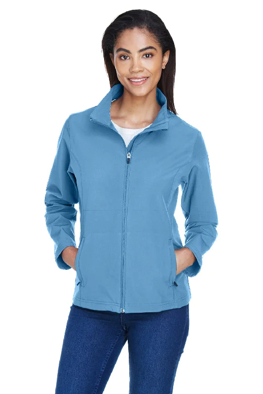 Weekend Flash Sale urban casual coatTeam 365 Womens Leader Windproof & Waterproof Full Zip Jacket - Light Blue