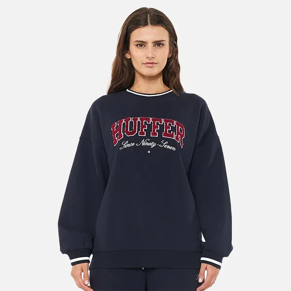 Bargain Prices Huffer Rings Girlfriend Crew 350 - Navy