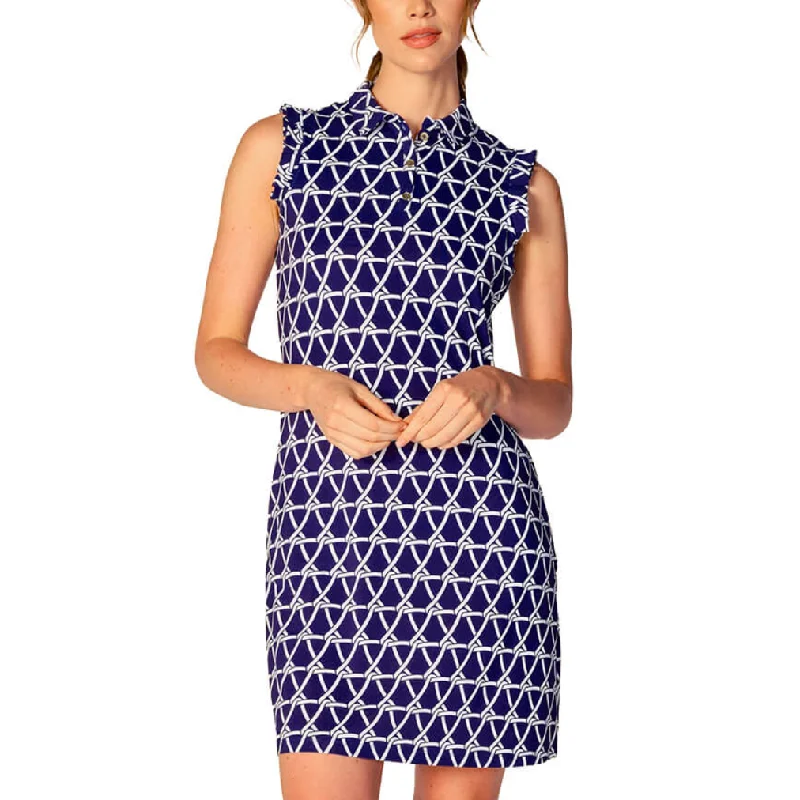 Hot Deal lace-up dresslace-up dressG-Lifestyle Polo Dress W/ Buttons - Nautical Navy