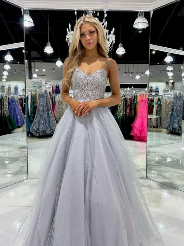 YEAR-End Clearance flowy evening dressflowy evening dressA Line Silver Gray Lace Long Prom Dresses, Silver Gray Lace Formal Dresses, Long Grey Evening Dresses SP3019 YEAR-End Clearance flowy evening dressflowy evening dressA Line Silver Gray Lace Long Prom Dresses, Silver Gray Lace Formal Dresses, Long Grey Evening Dresses SP3019