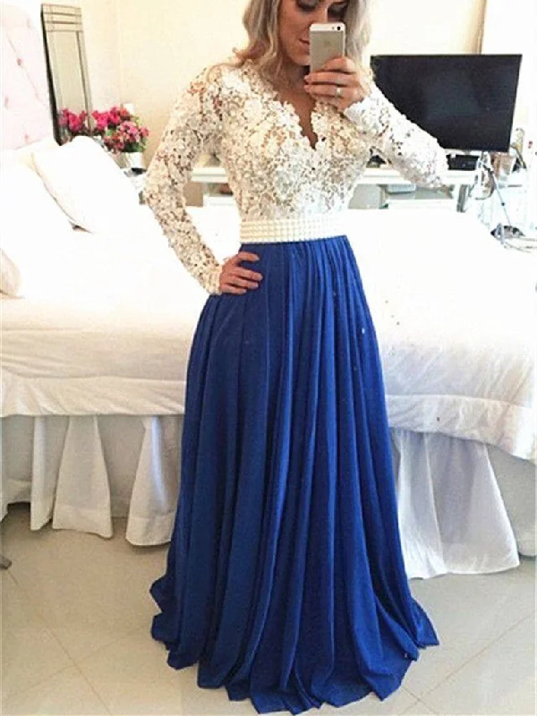 Savings Event fitted dressfitted dressCustom Made A Line Long Sleeves White and Blue Lace Prom Dresses, Lace Formal Dresses Savings Event fitted dressfitted dressCustom Made A Line Long Sleeves White and Blue Lace Prom Dresses, Lace Formal Dresses