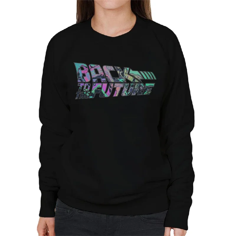 performance gym sweatshirtBack to the Future Psychedelic Marble Logo Women's Sweatshirt