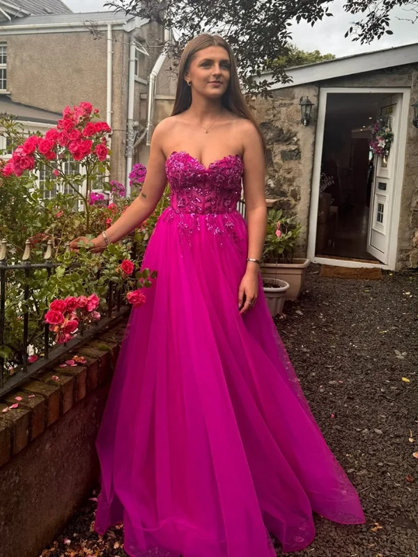 Lowest Price elegant dresselegant dressStrapless Fuchsia/Yellow Lace Sequins Long Prom Dresses, Fuchsia/Yellow Lace Formal Graduation Evening Dresses SP3054 Lowest Price elegant dresselegant dressStrapless Fuchsia/Yellow Lace Sequins Long Prom Dresses, Fuchsia/Yellow Lace Formal Graduation Evening Dresses SP3054